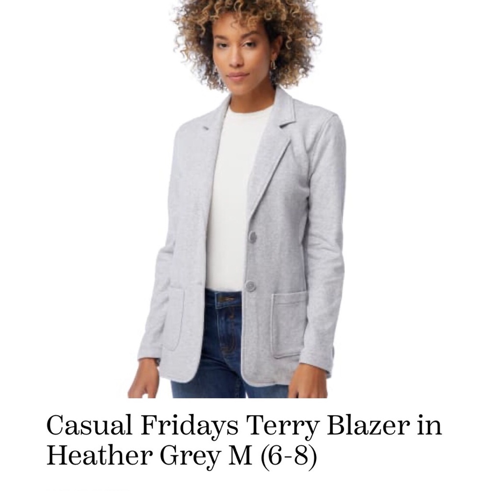 Z Supply Terry Blazer in Heather Grey Size Medium